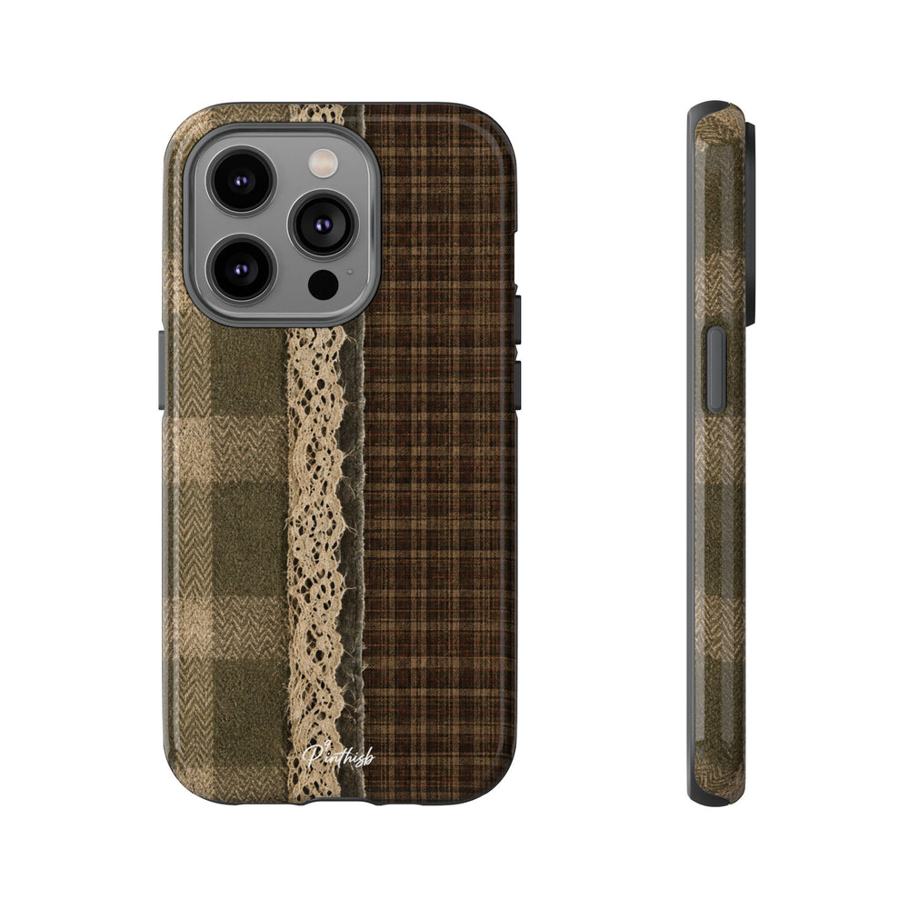 Plaid Lace Tough Phone Case