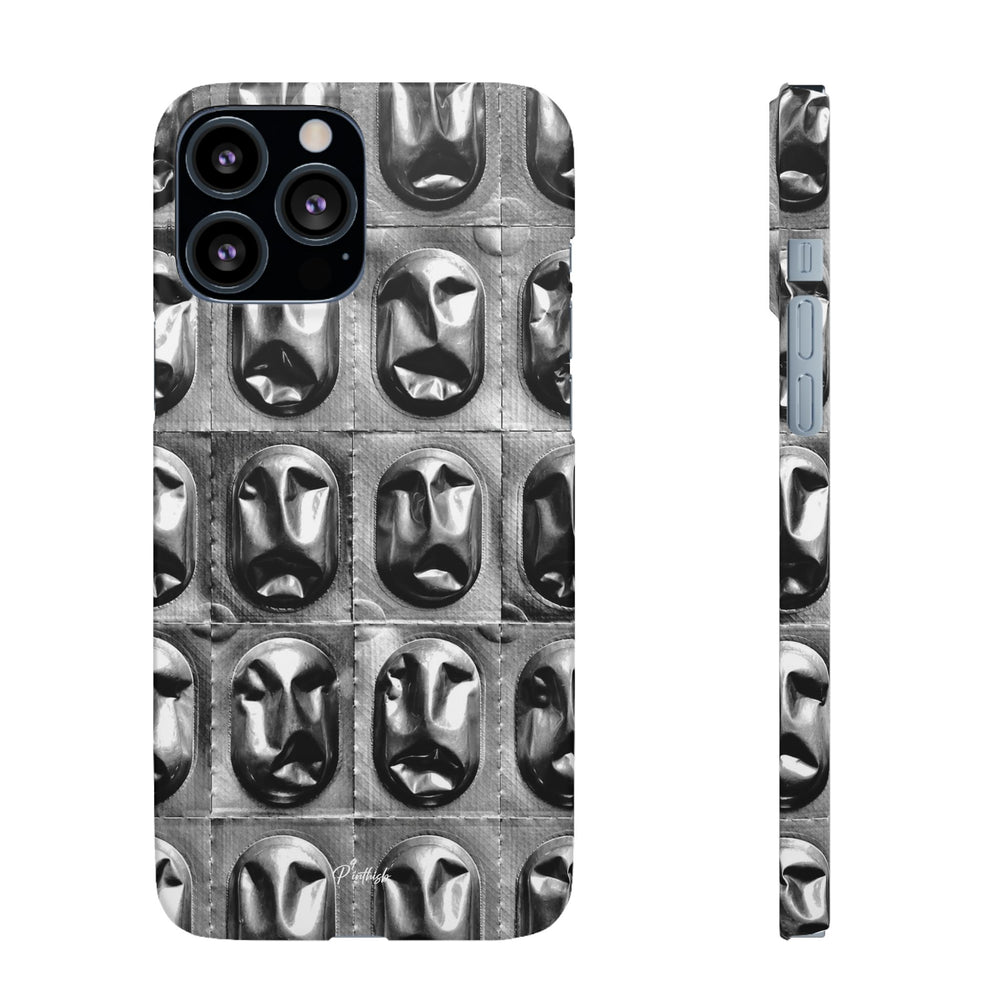 Metallic Mask Grid Snap Case