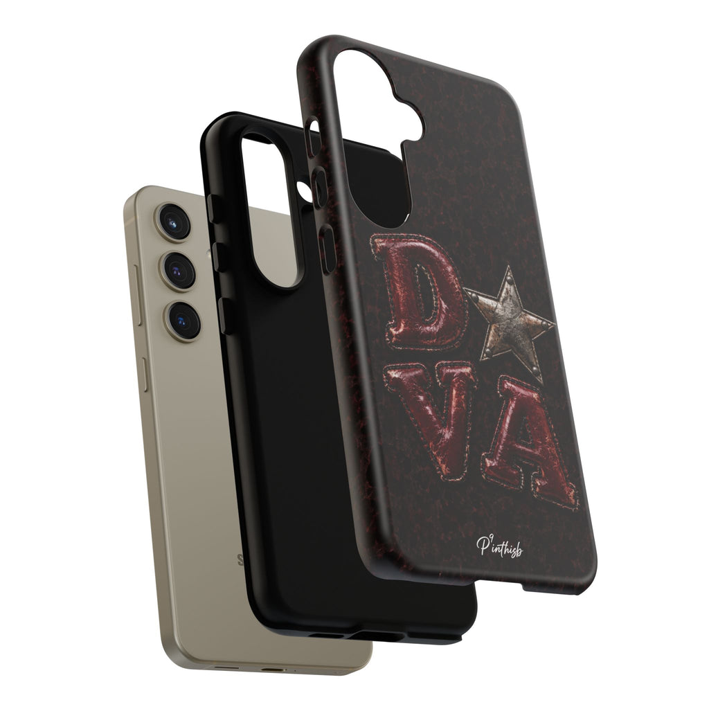 Geometric Blue Diamond Tough Phone Case