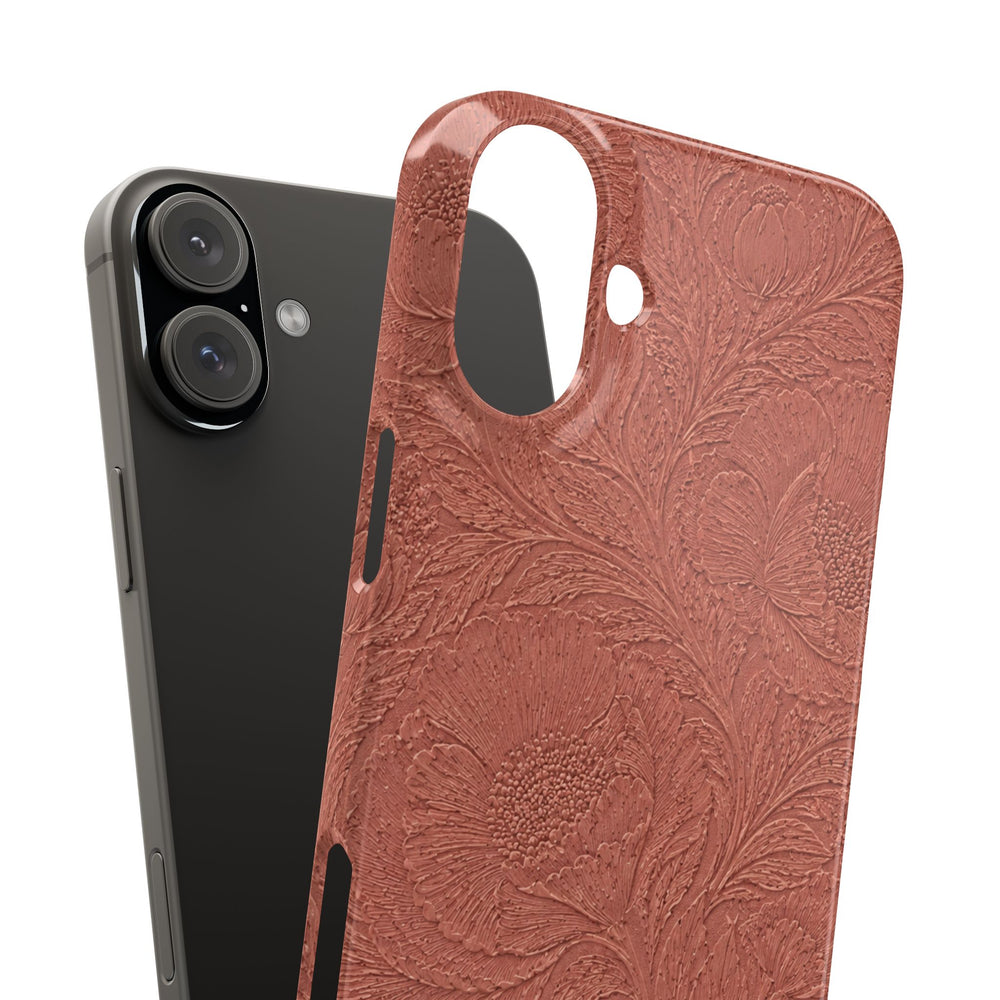 Embossed Floral Snap Case