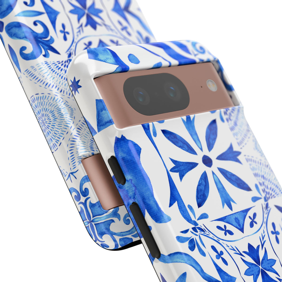 Blue Tile Pattern Tough Phone Case