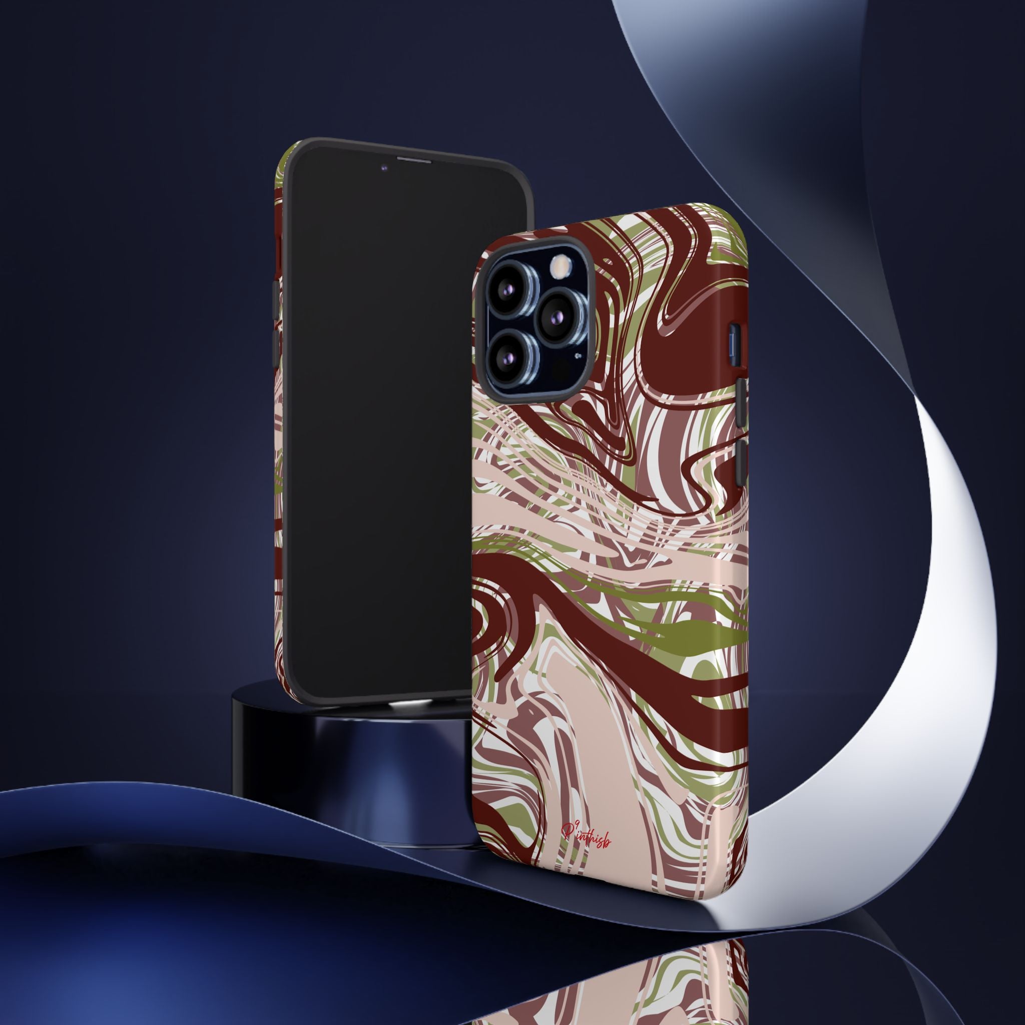 Abstract Marbled Tough Phone Case