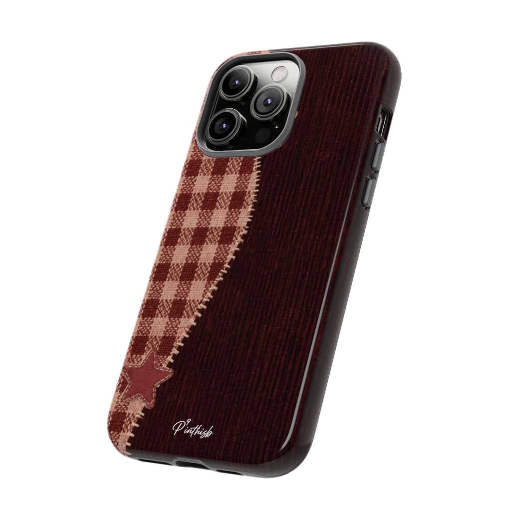 Rustic Plaid Stars Phone Case
