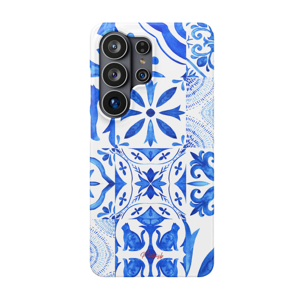 Blue Tile Pattern Snap Phone Case