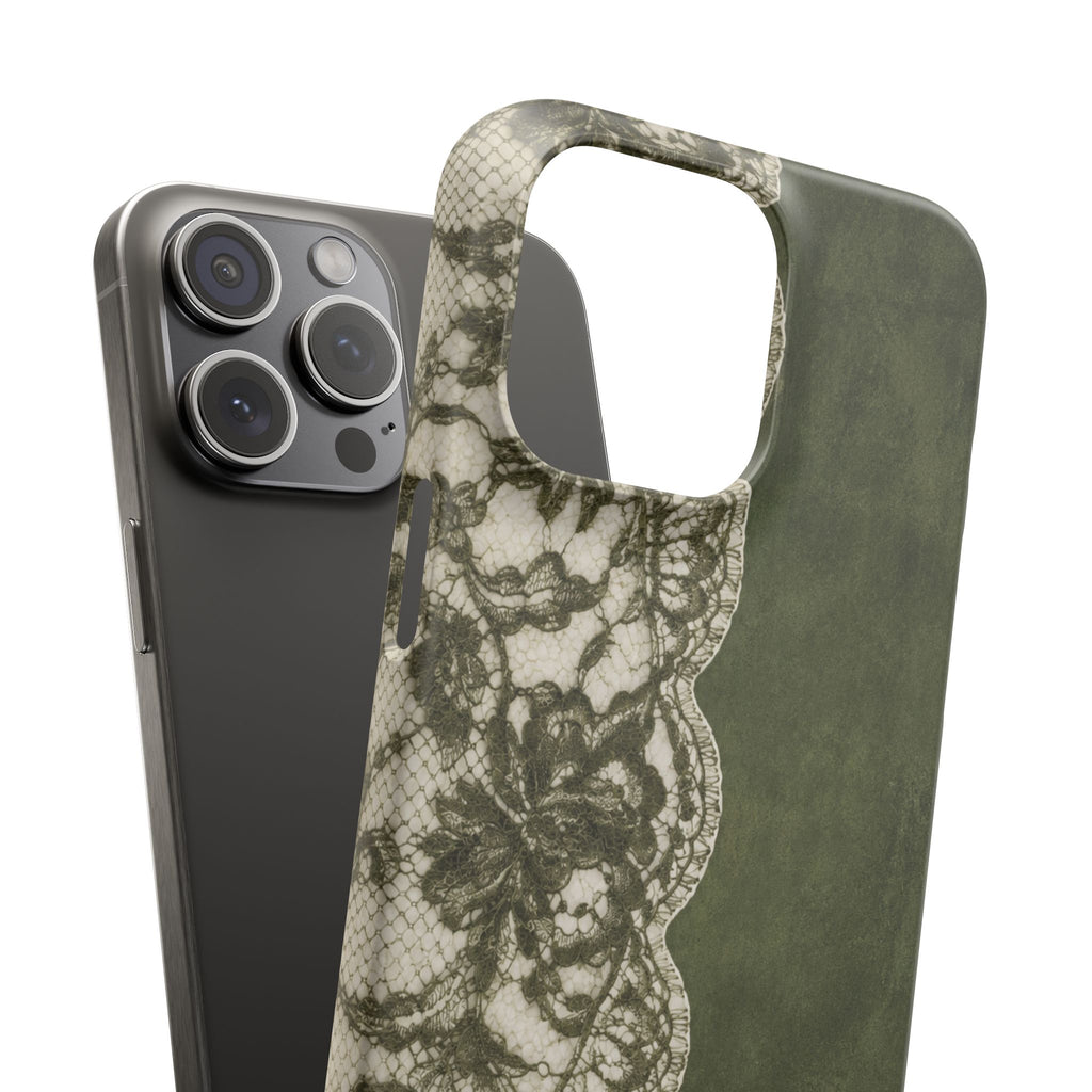 Olive Lace Snap Case
