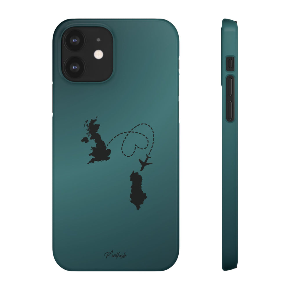 Copy of UK to Albania Pink Snap Phone Case