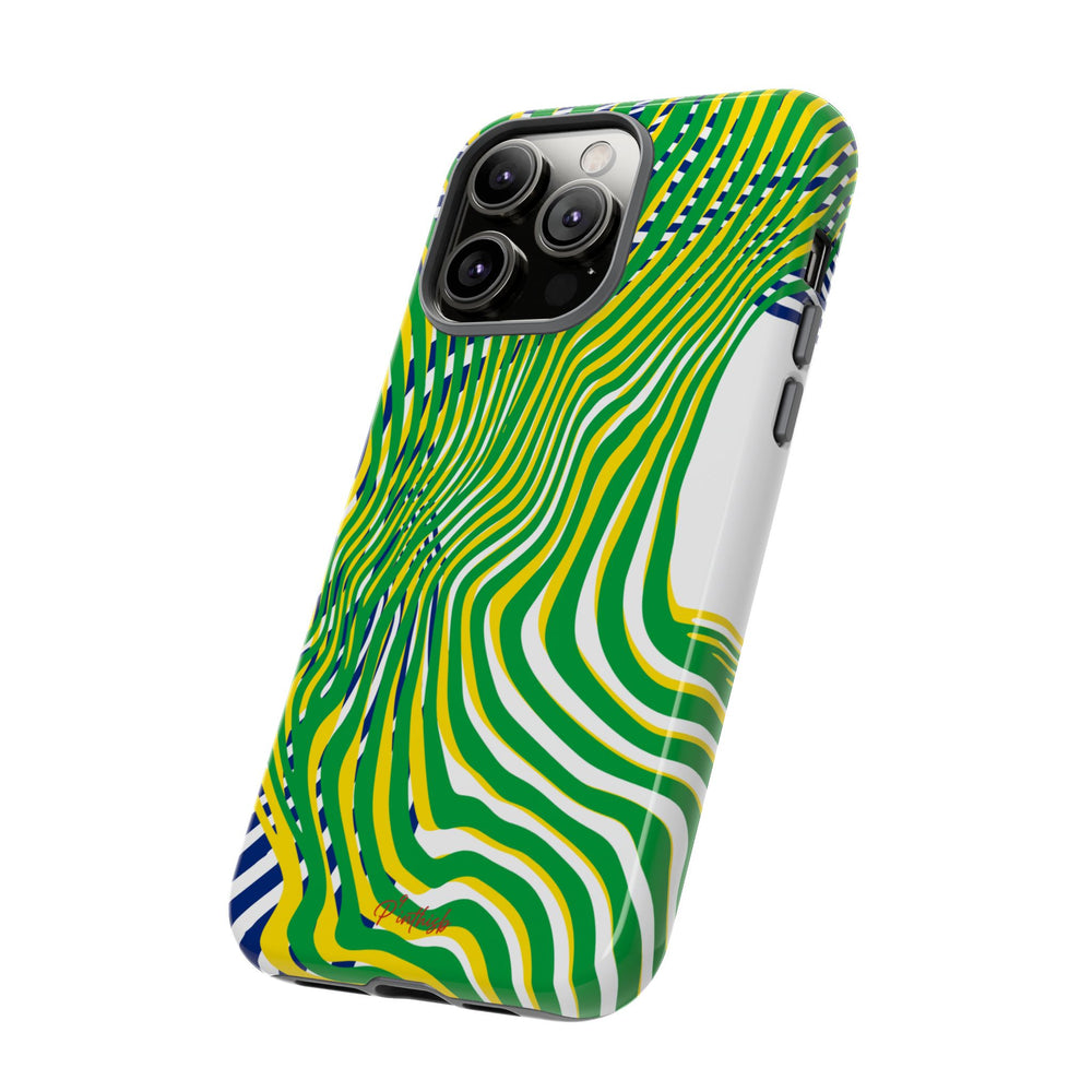 Abstract Green Wave Phone Case