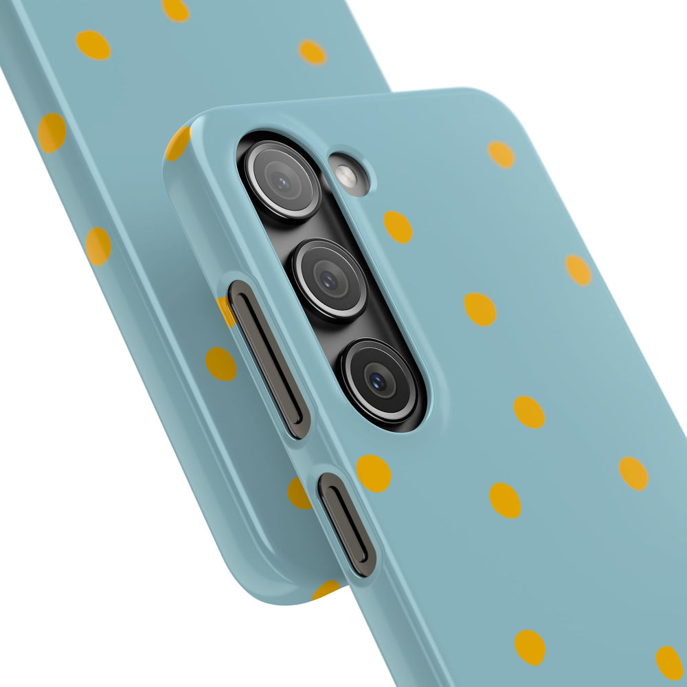Blue & Yellow Polka Dot Snap Phone Case