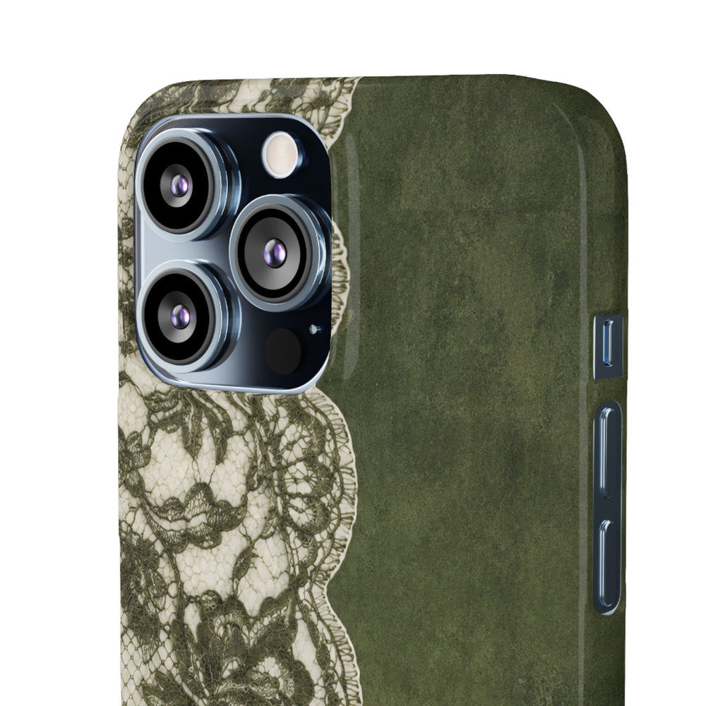 Olive Lace Snap Case