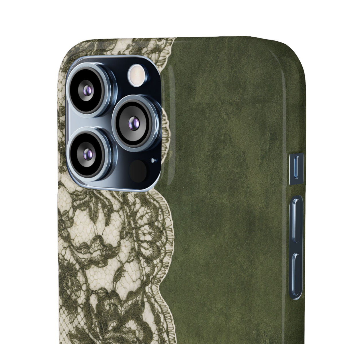 Olive Lace Snap Case