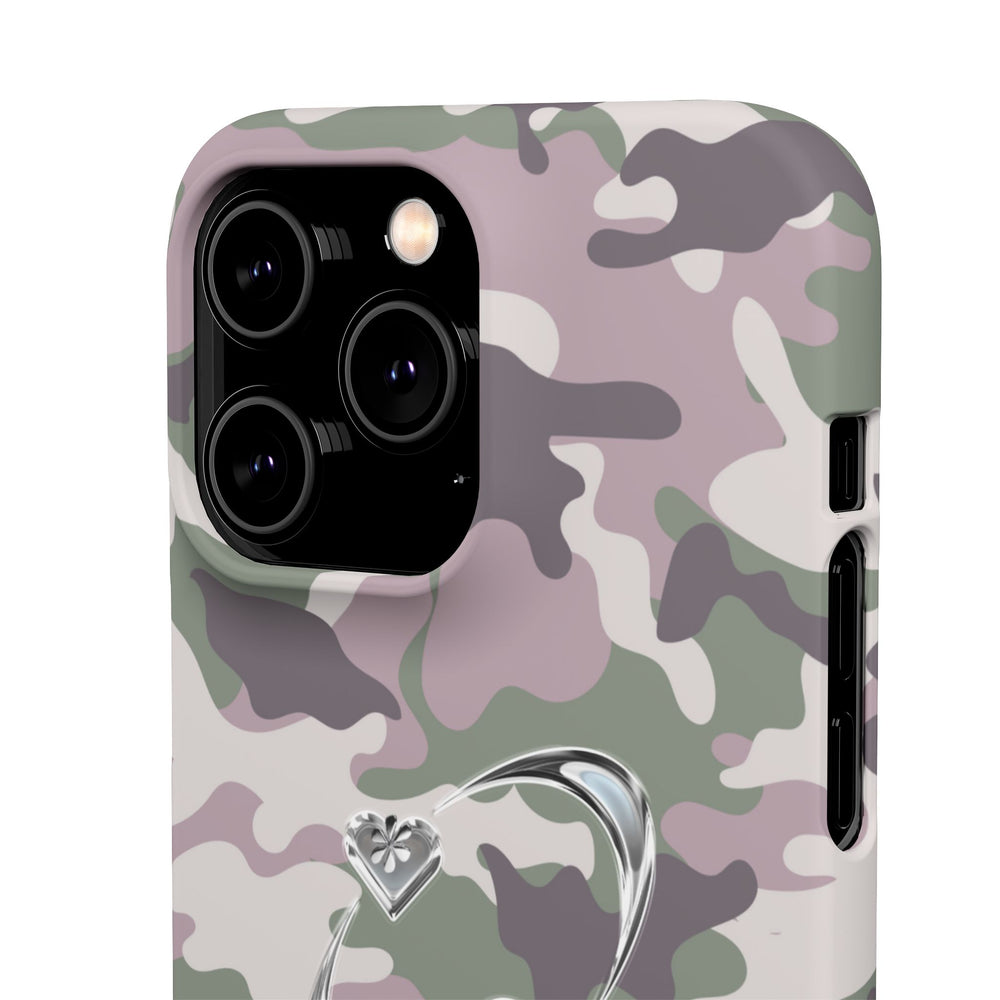 Camouflage Heart Snap Phone Case