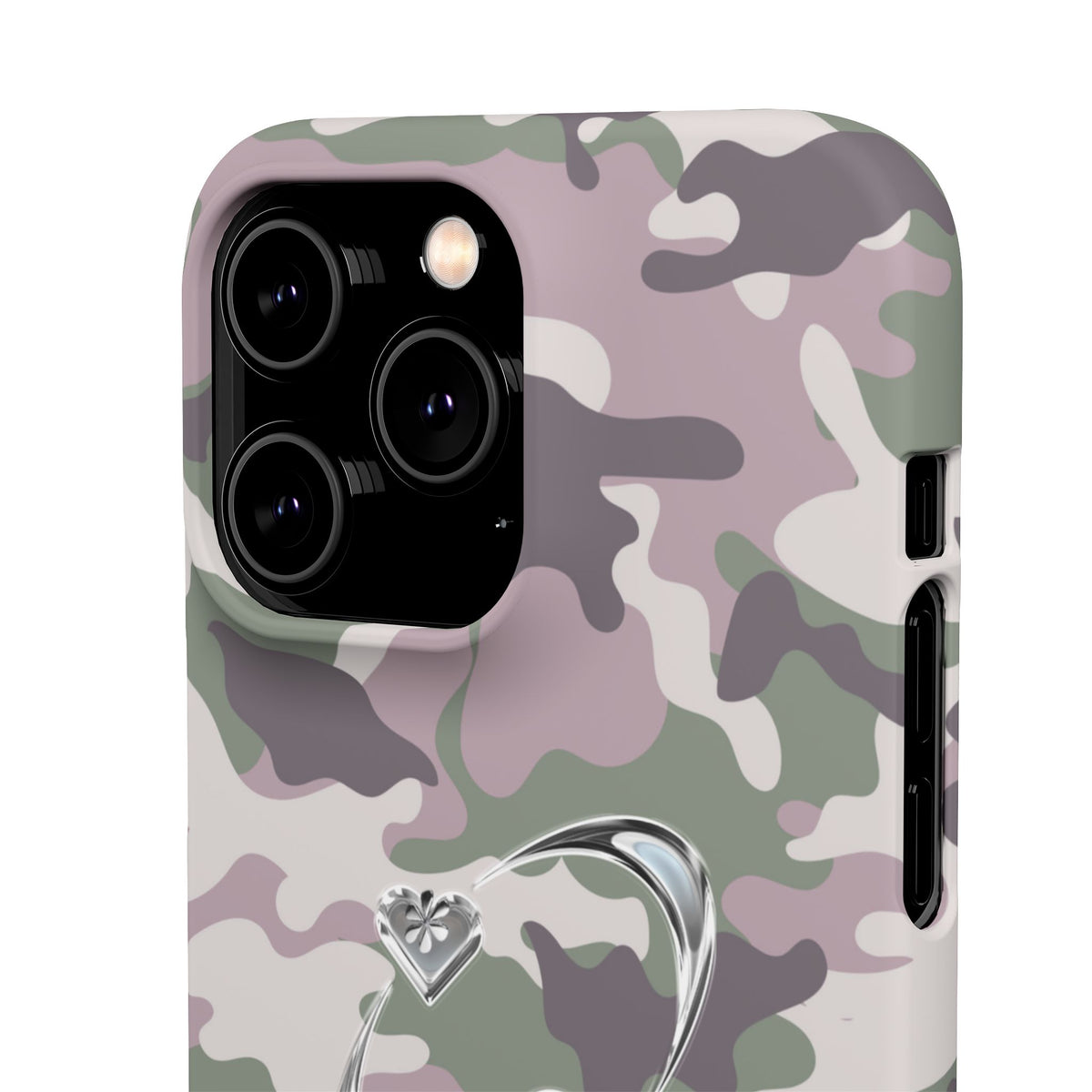 Camouflage Heart Snap Phone Case