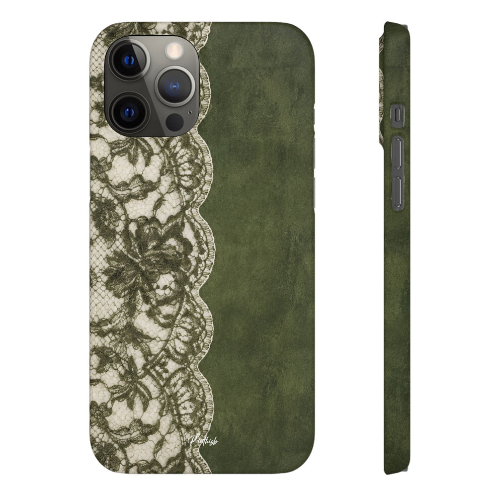 Olive Lace Snap Case