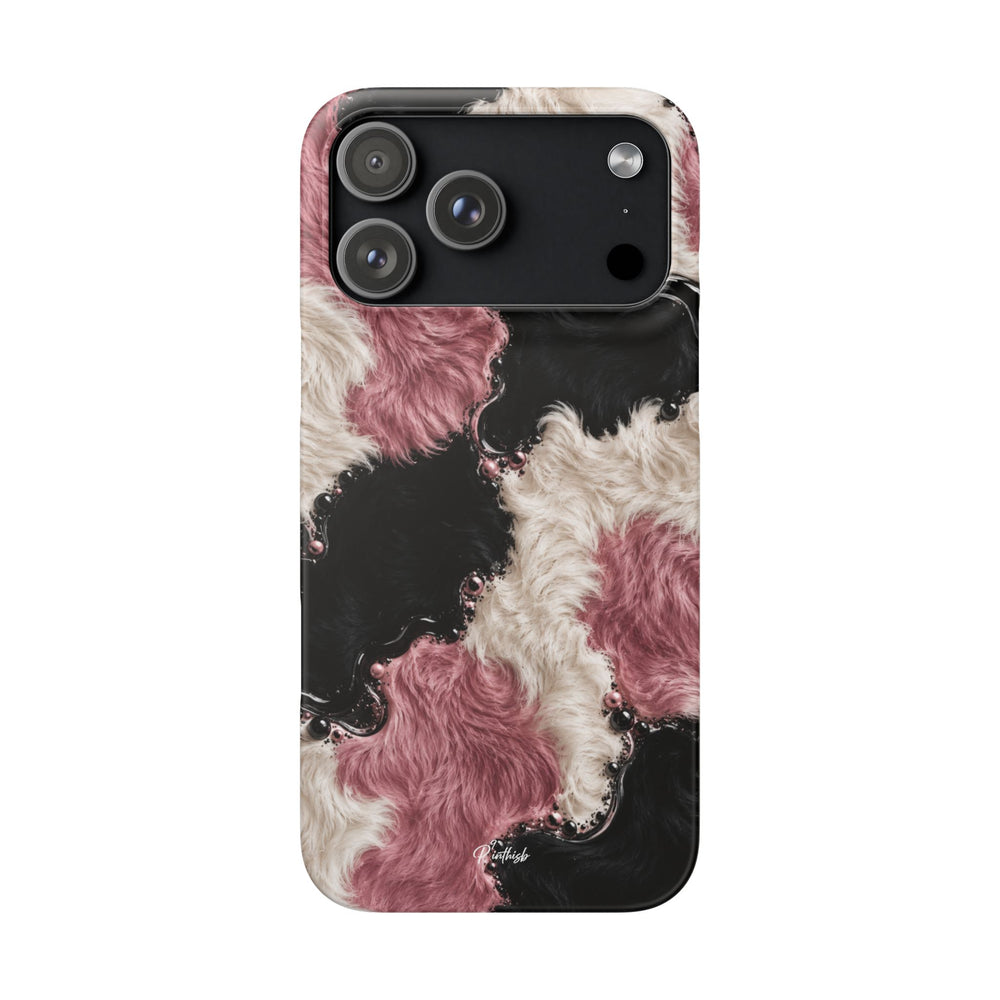Cow Print Swirl Snap Case
