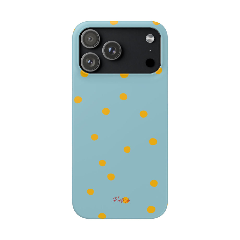 Blue & Yellow Polka Dot Snap Phone Case