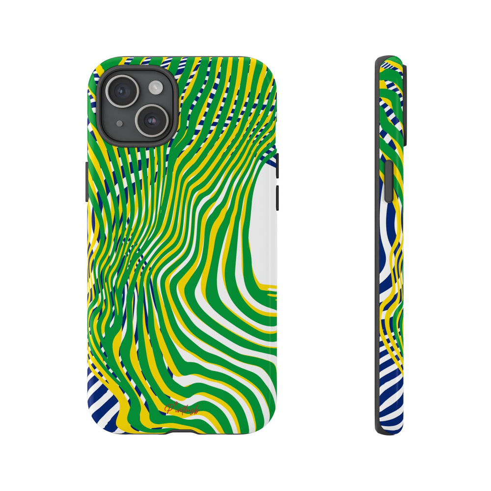 Abstract Green Wave Phone Case