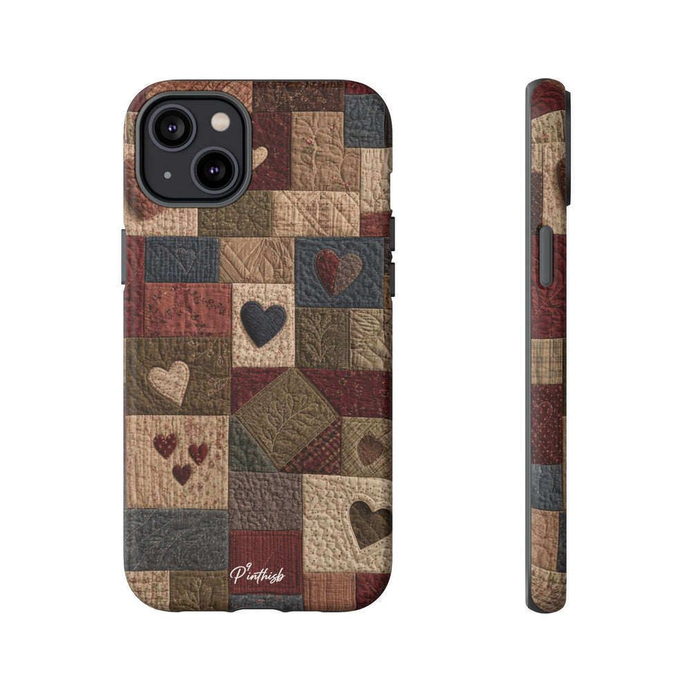 Patchwork Hearts Phone Case