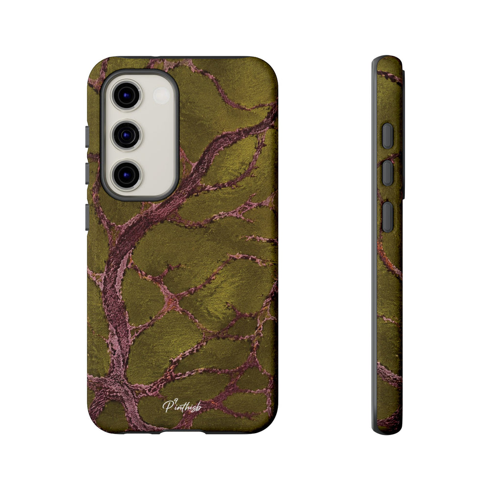 Olive & Rose Gold Tree Pattern Phone Case