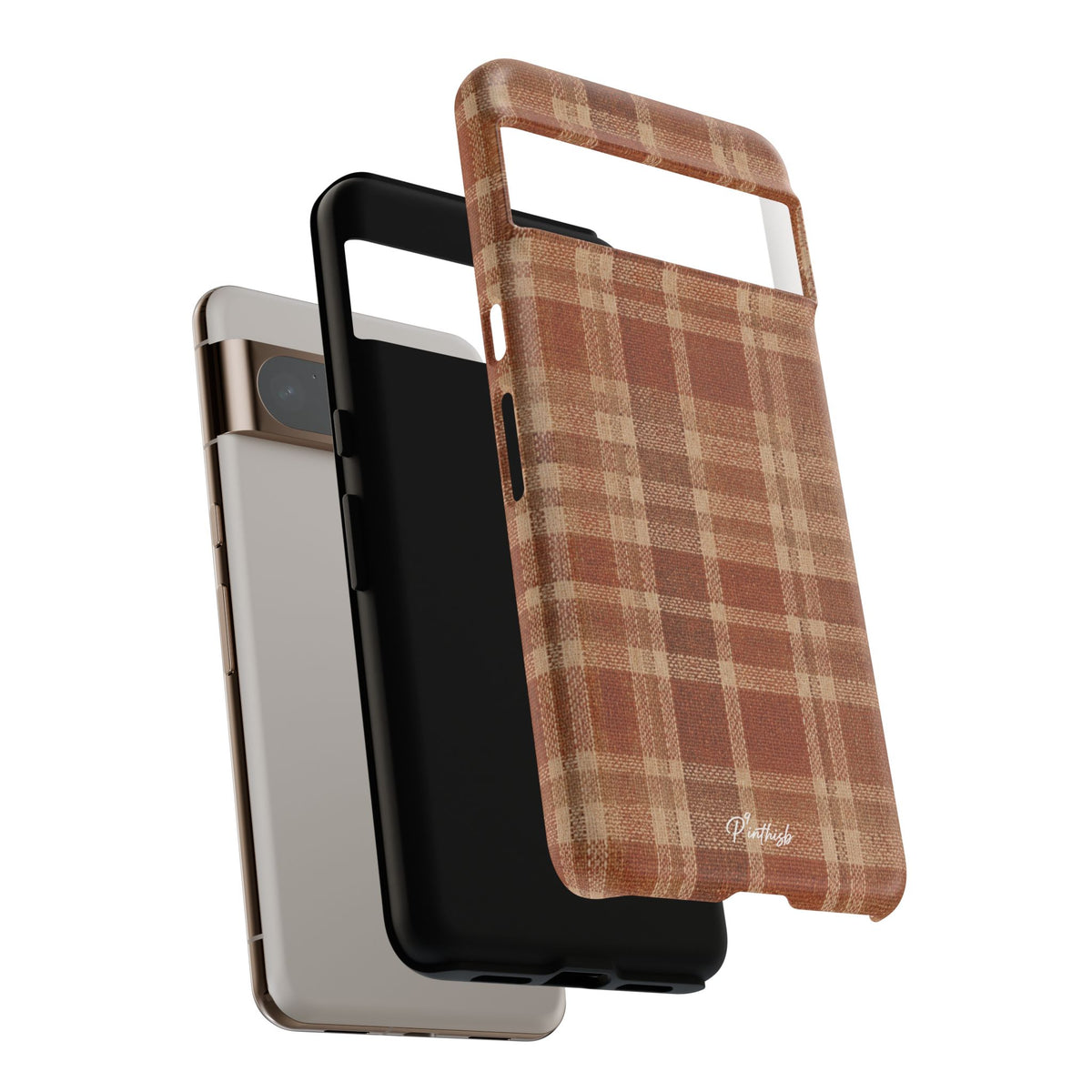 Rustic Brown Cozy Plaid Tough Case