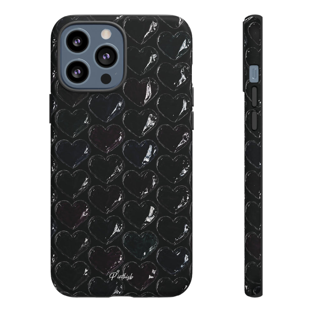 Black Pop Hearts Tough Case