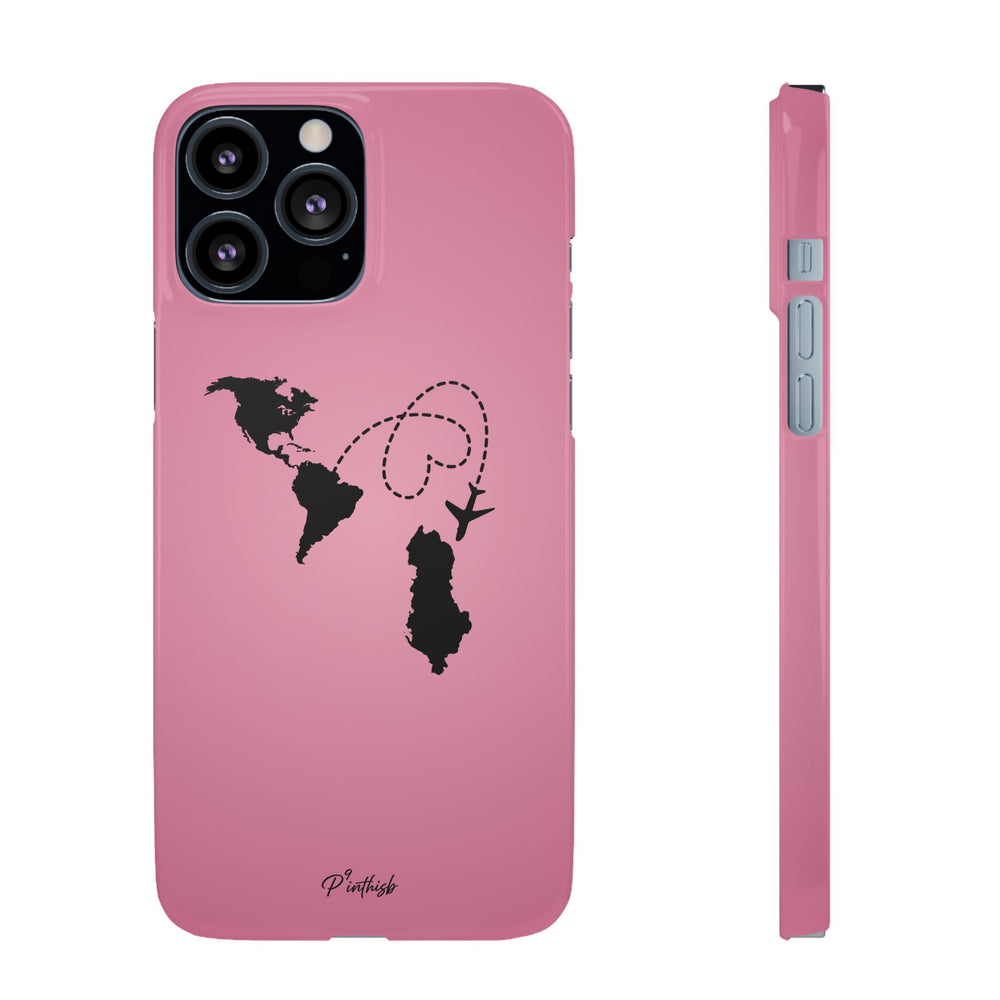 America to Albania Pink Snap Phone Case