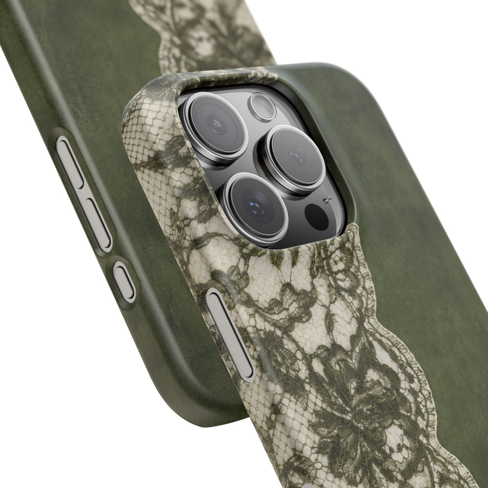 Olive Lace Snap Case
