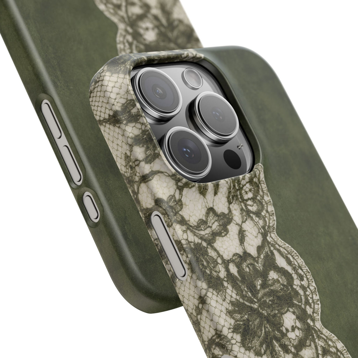 Olive Lace Snap Case