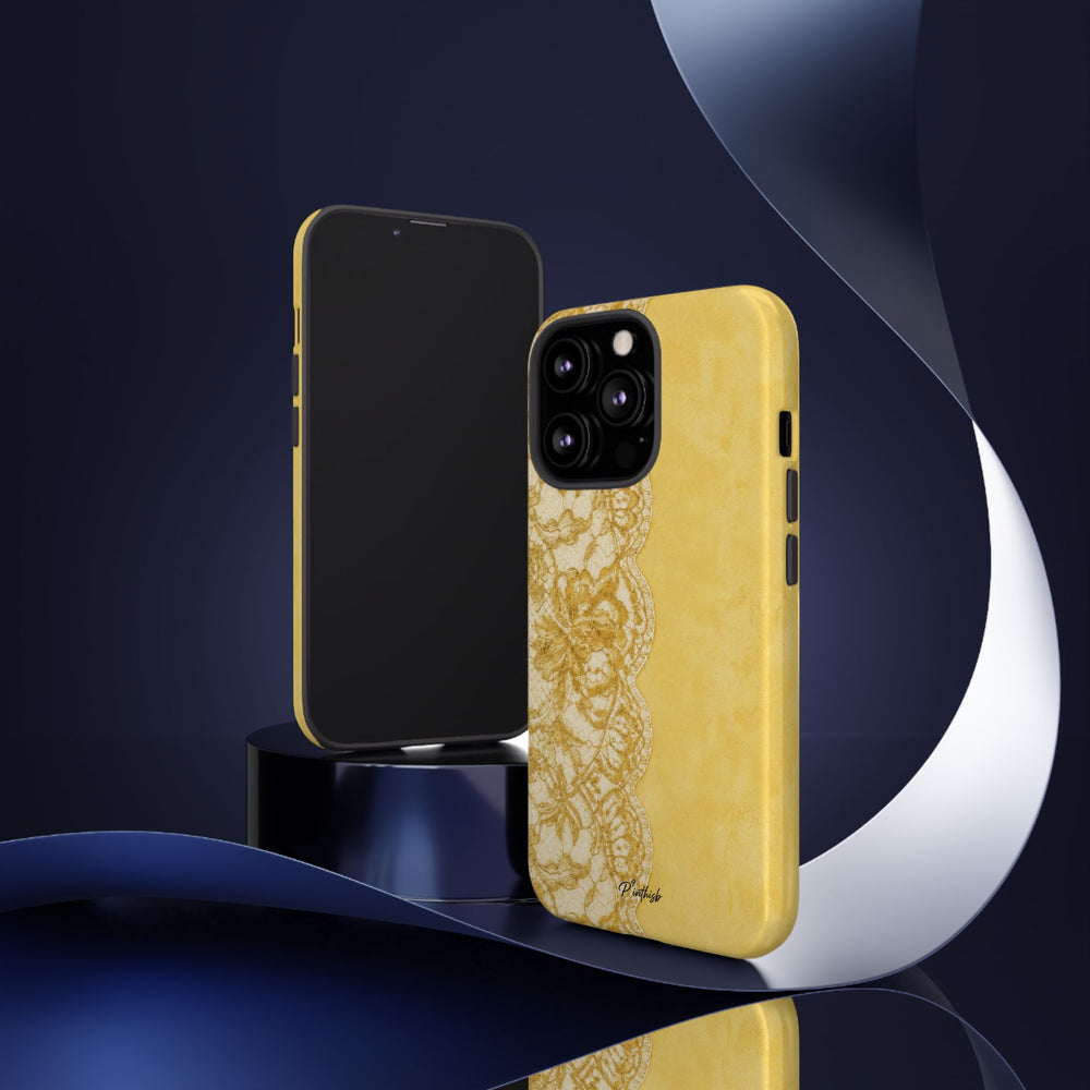 Yellow Vintage Lace Tough Case