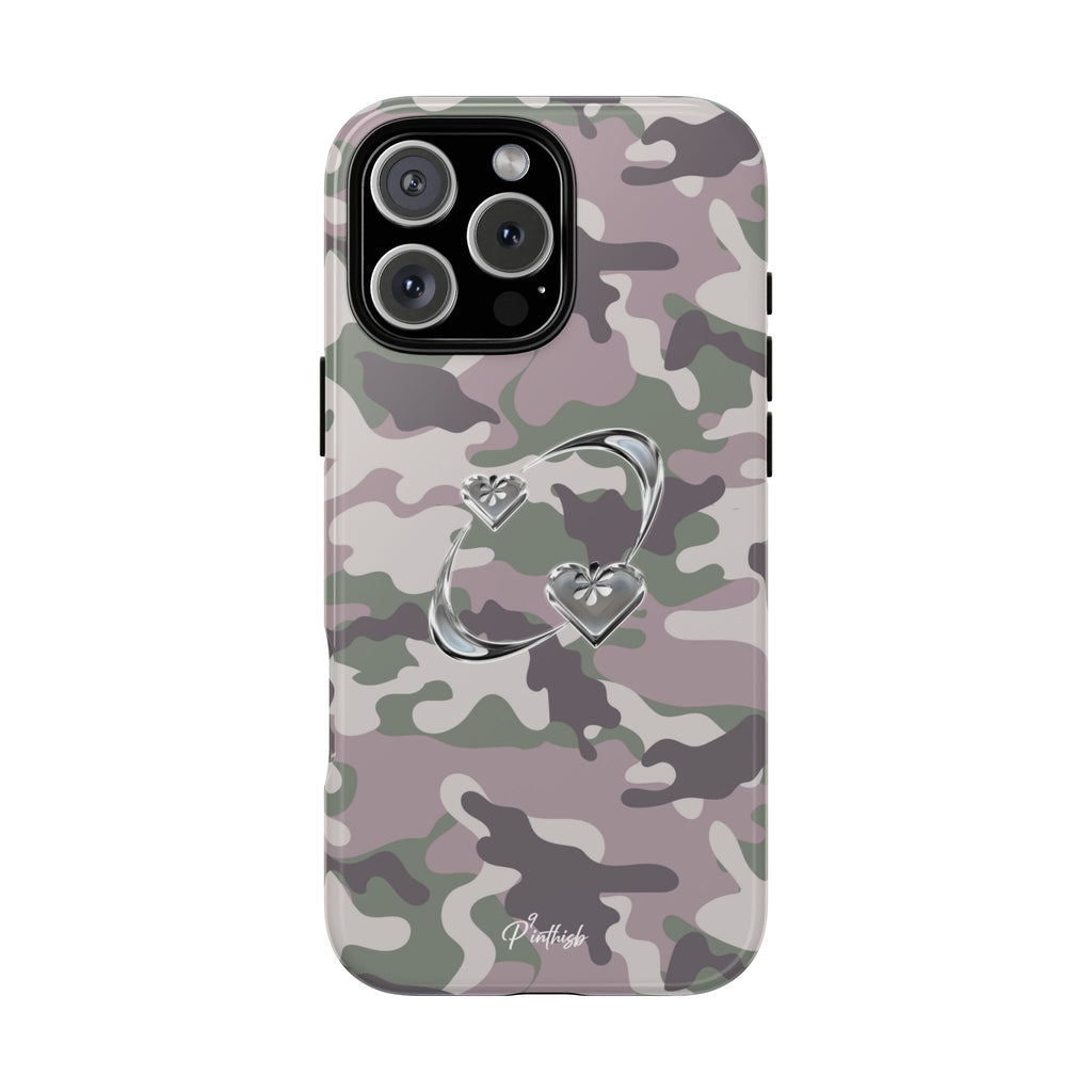 Camouflage Heart Tough Phone Case