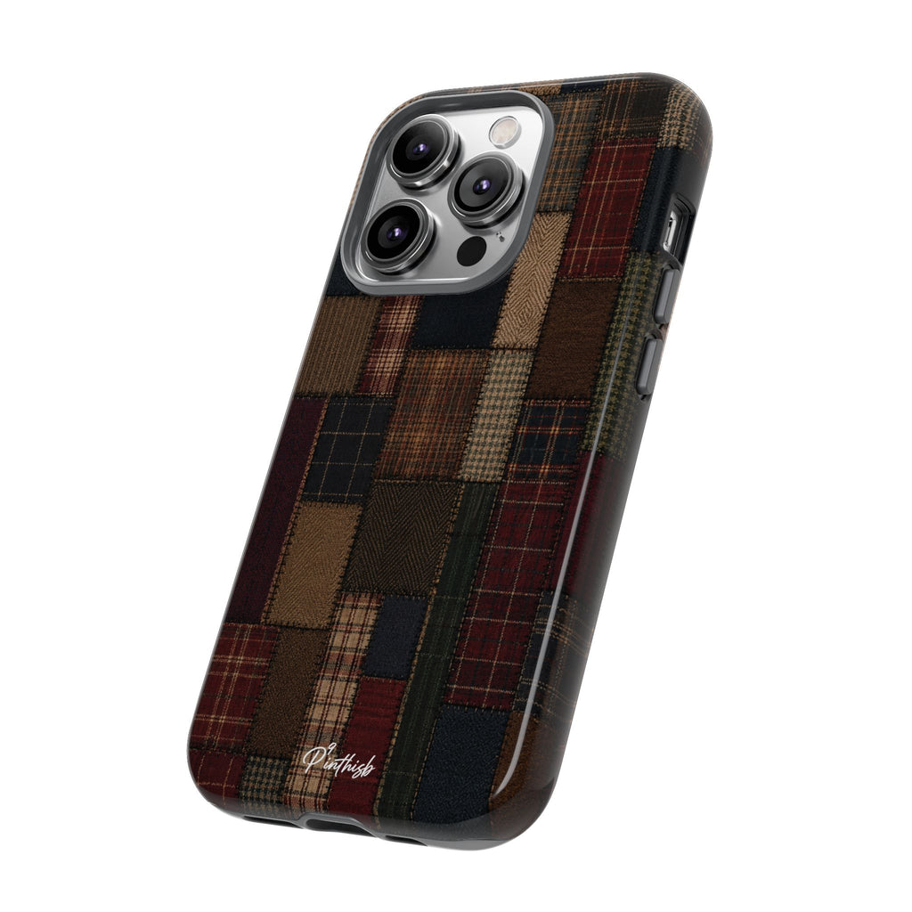 Plaid Patchwork Tough Phone Case