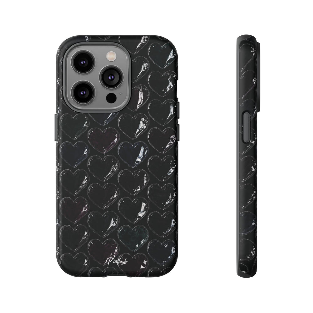 Black Pop Hearts Tough Case
