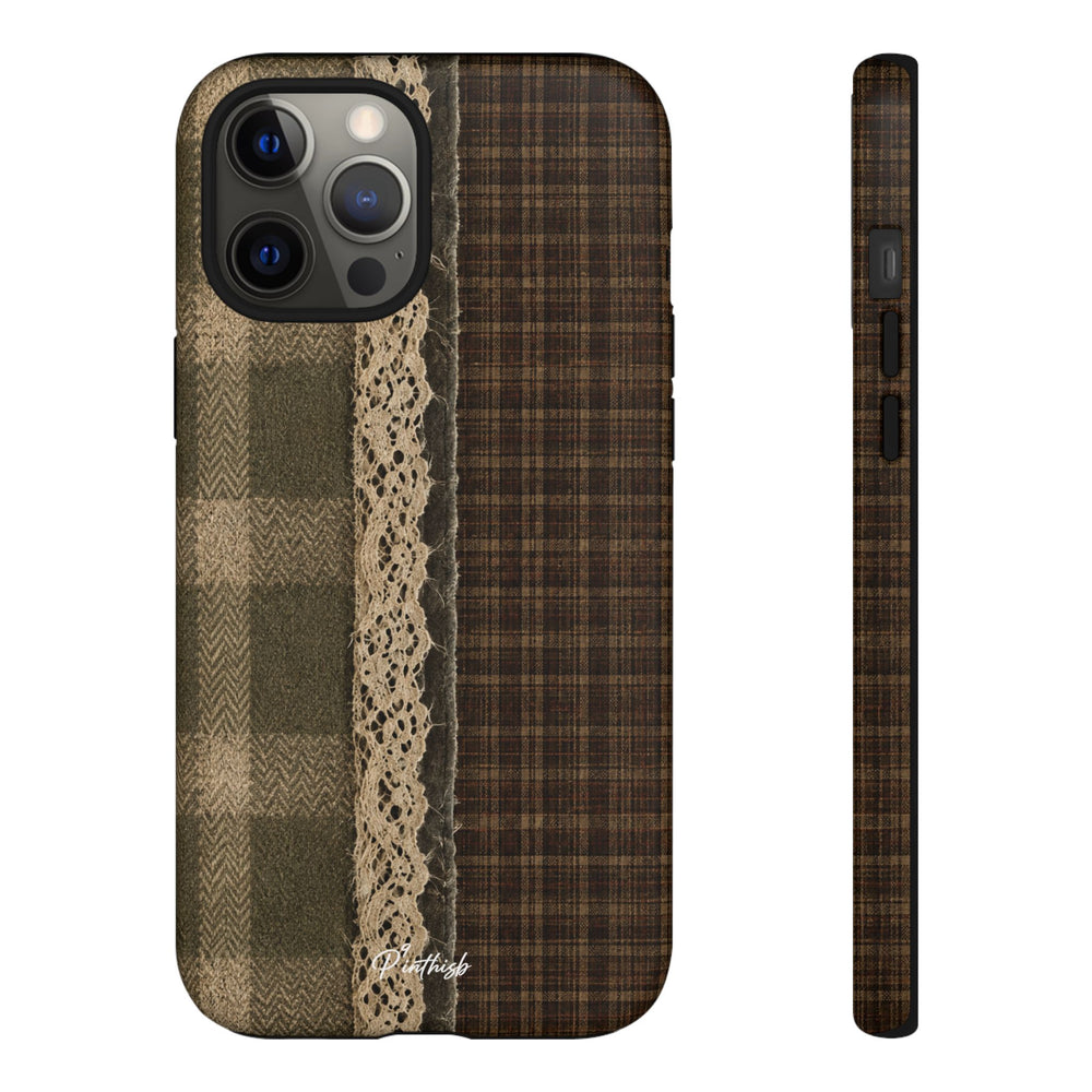 Plaid Lace Tough Phone Case