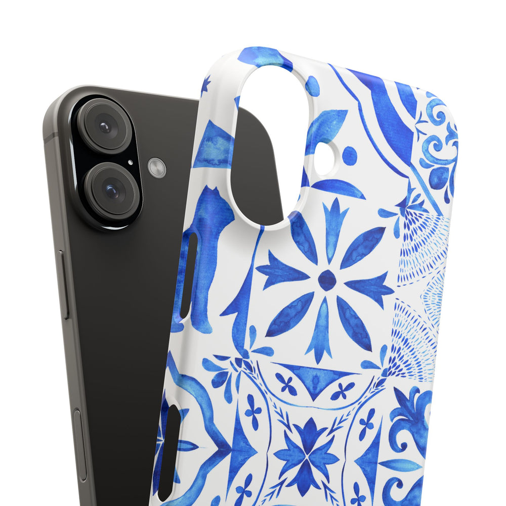Blue Tile Pattern Snap Phone Case