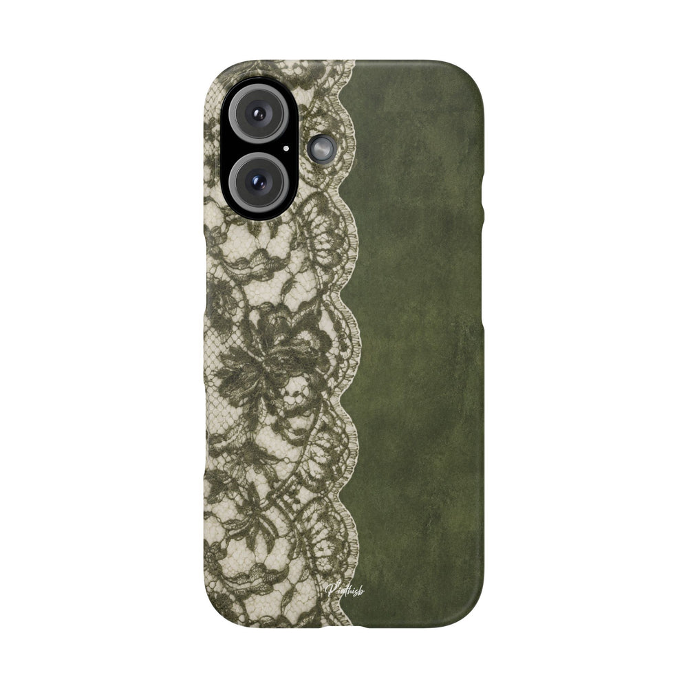 Olive Lace Snap Case