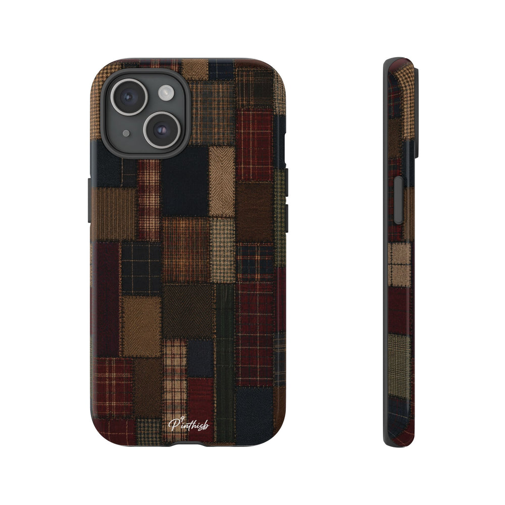 Plaid Patchwork Tough Phone Case