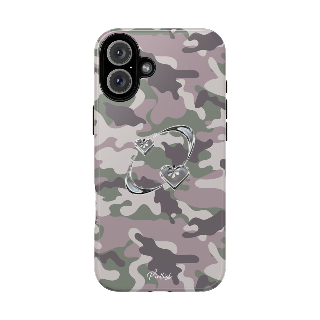 Camouflage Heart Tough Phone Case