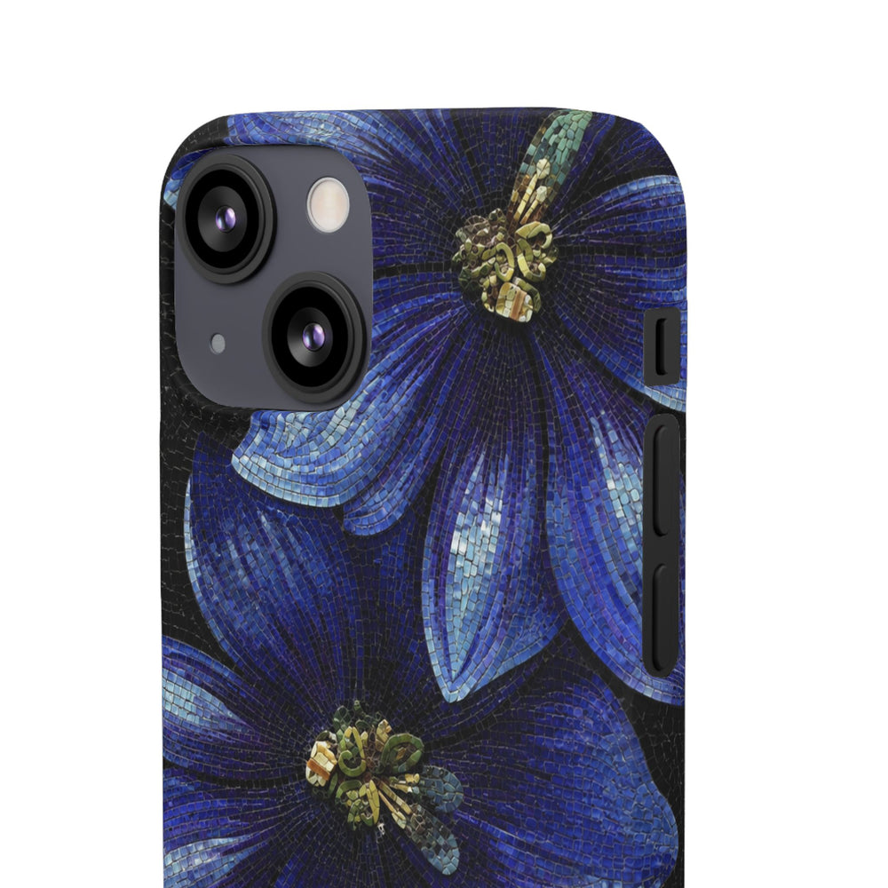 Blue Floral Snap Case