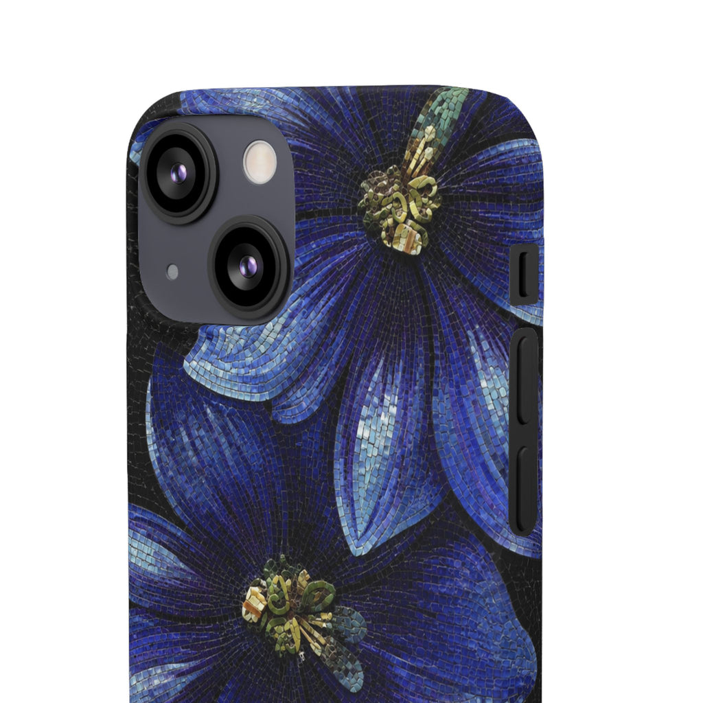 Blue Floral Snap Case