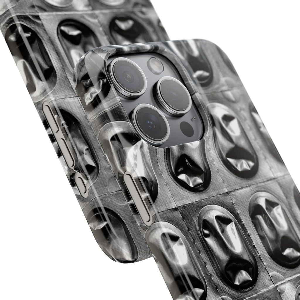 Metallic Mask Grid Snap Case