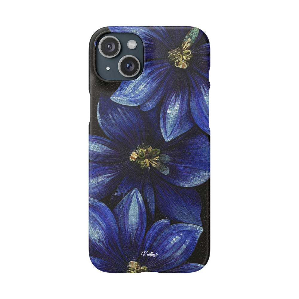 Blue Floral Snap Case
