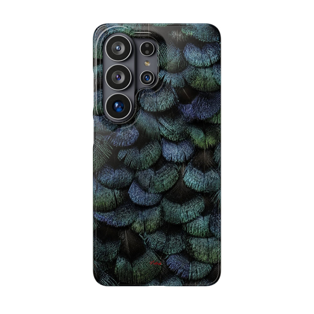 Iridescent Feather Snap Case