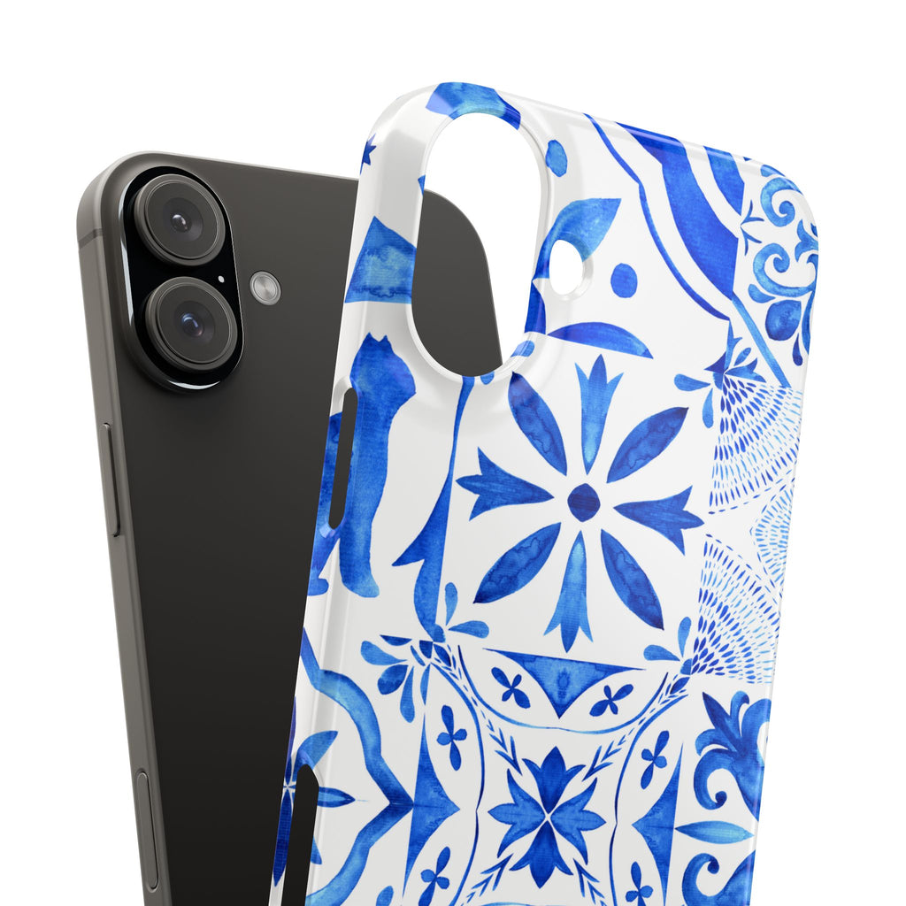 Blue Tile Pattern Snap Phone Case