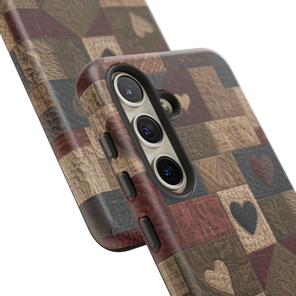 Patchwork Hearts Phone Case