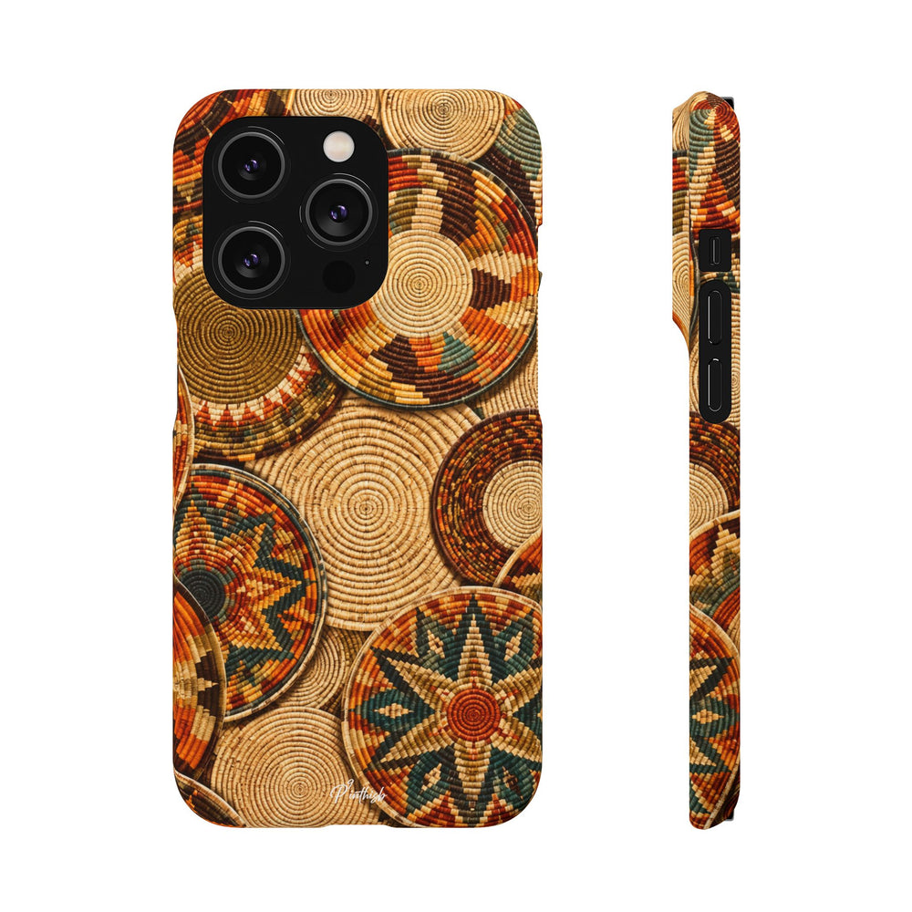 Bohemian Woven Basket Pattern Snap Case