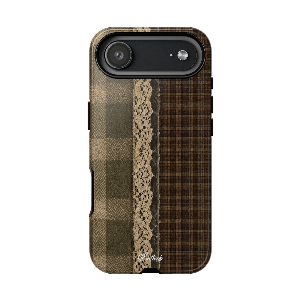 Plaid Lace Tough Phone Case