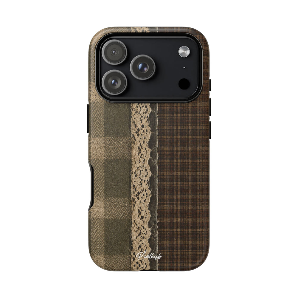 Plaid Lace Tough Phone Case