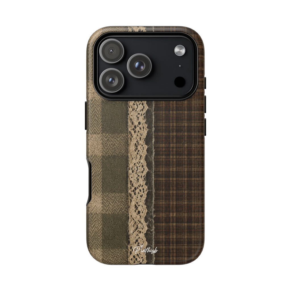 Plaid Lace Tough Phone Case
