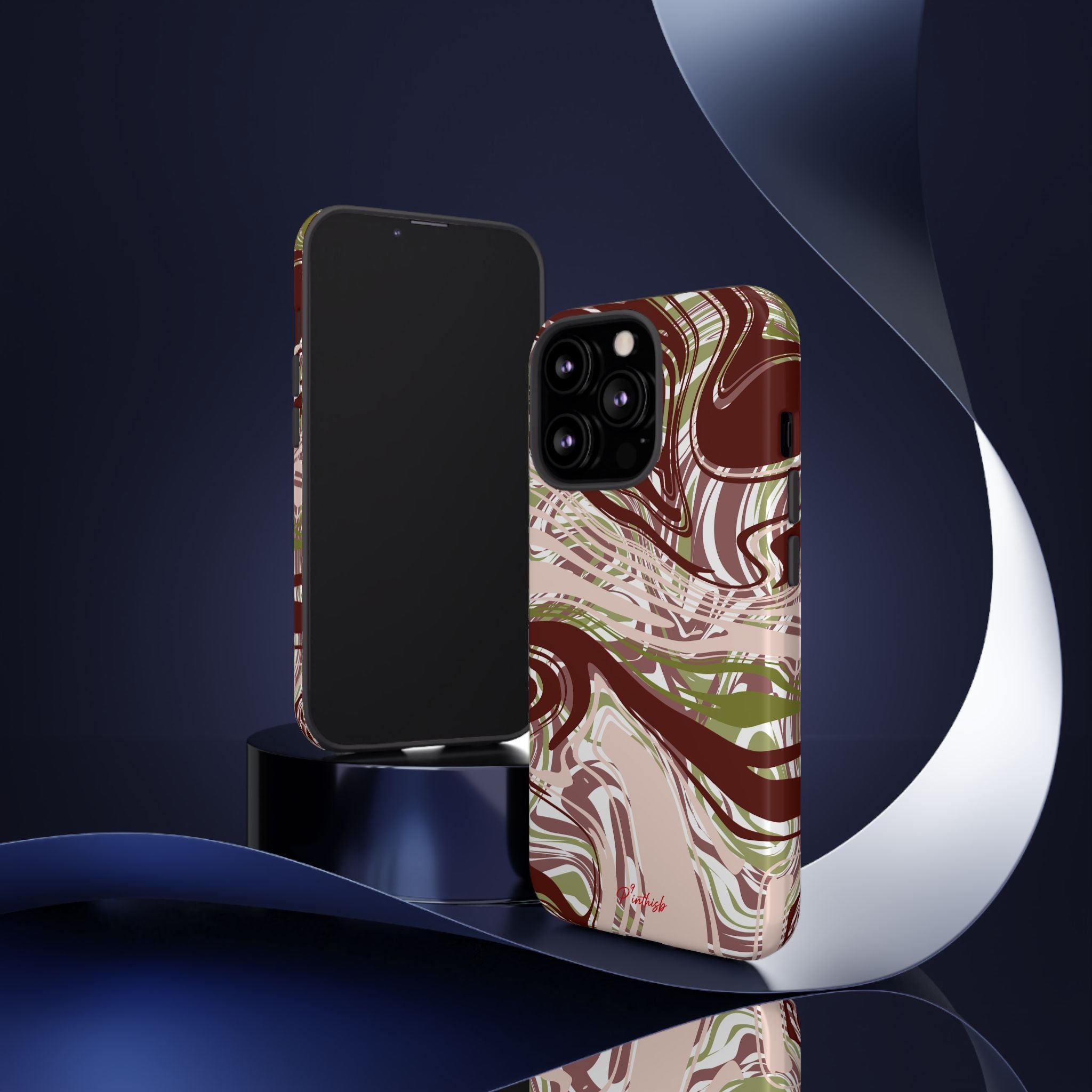 Abstract Marbled Tough Phone Case