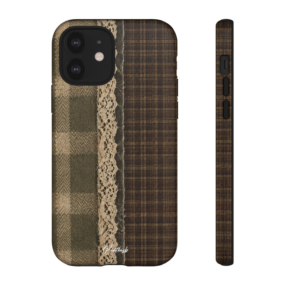 Plaid Lace Tough Phone Case