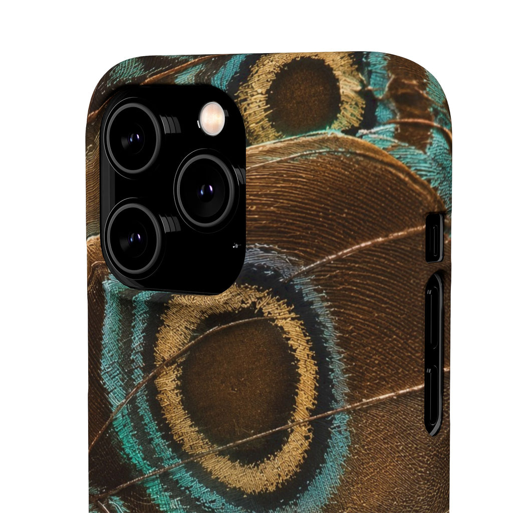 Peacock Feather Pattern Snap Case